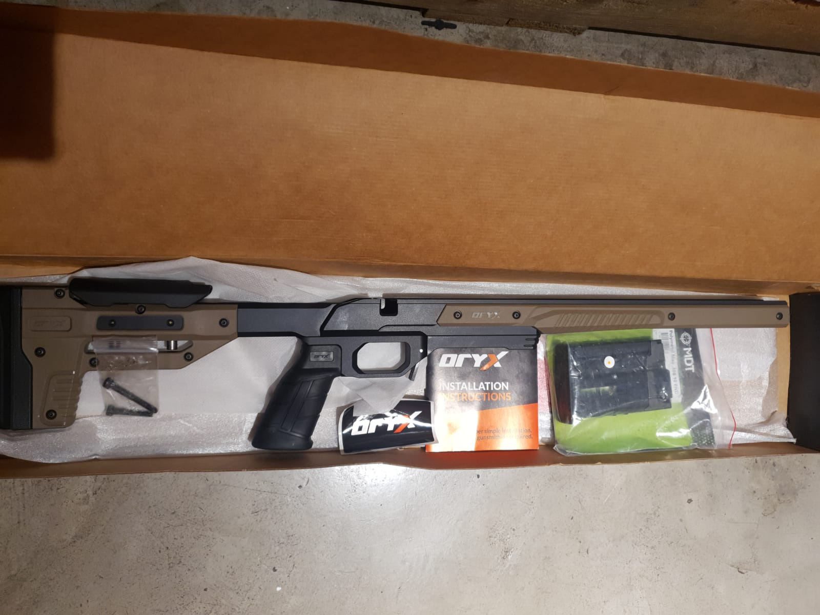 Howa Oryx  SA Chassis in Desert FDE (chassis only — action/barrel not included)